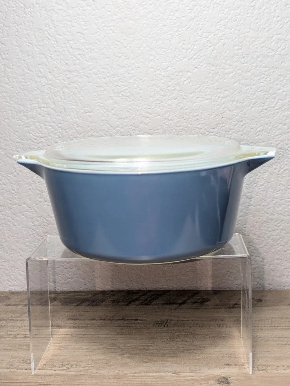 Vintage Pyrex Horizon Blue 2.5 QT Round Cinderella Casserole Dish w/ Lid